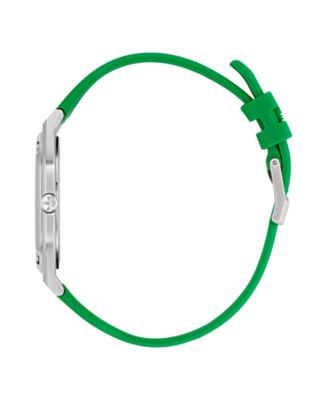 Unisex Analog Green Silicone Watch, 39mm