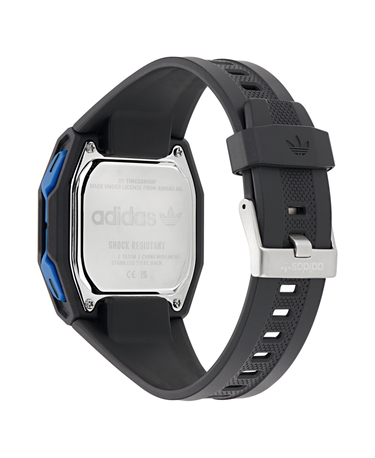Adidas Originals Unisex Analog Black Resin Watch, 48mm