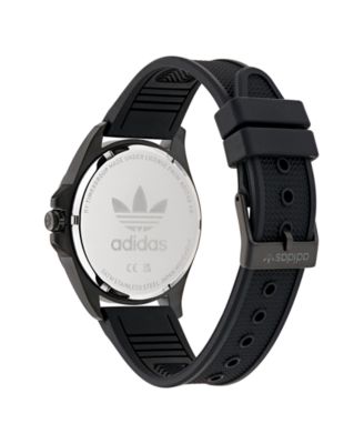 Unisex Analog Black Silicone Watch, 40mm