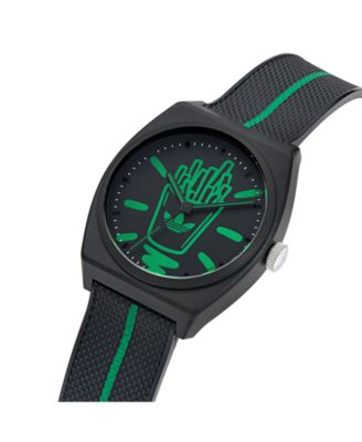 Unisex Analog Black Resin Watch, 38mm