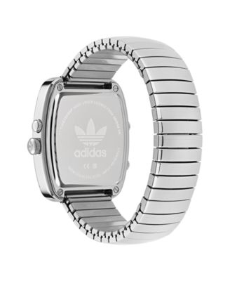 Unisex Analog Silver-Tone Stainless Steel Watch, 37mm