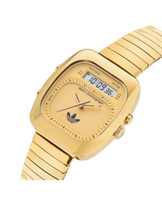 Unisex Analog Gold-Tone Stainless Steel Watch, 37mm