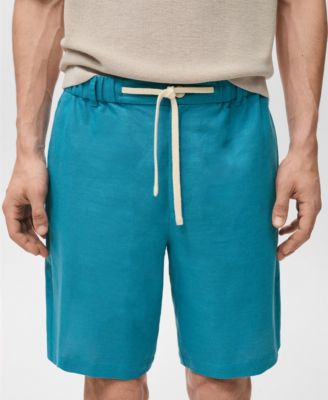 Men's Linen Bermuda Drawstring Shorts