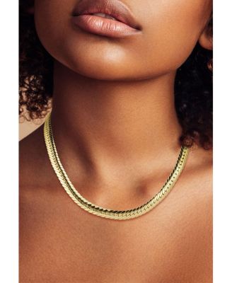 Gold Plated Snake Chain Collar Necklace
