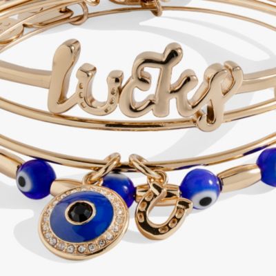 Evil Eye Bangle Bracelet Set Of 3