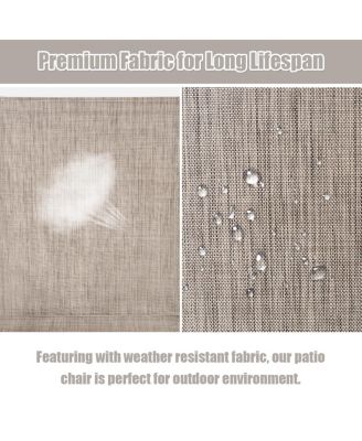 2PCS Patio Chairs Dining Chair Deck Yard W/Armrest