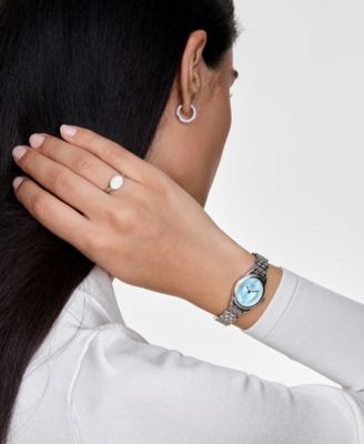 Women's Analog Silver Tone Stainless-Steel Watch, 22mm