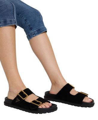 Women's Fasten Double-Buckle Footbed Sandals
