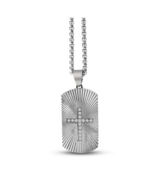Raylur Cross Dog Tag Necklace