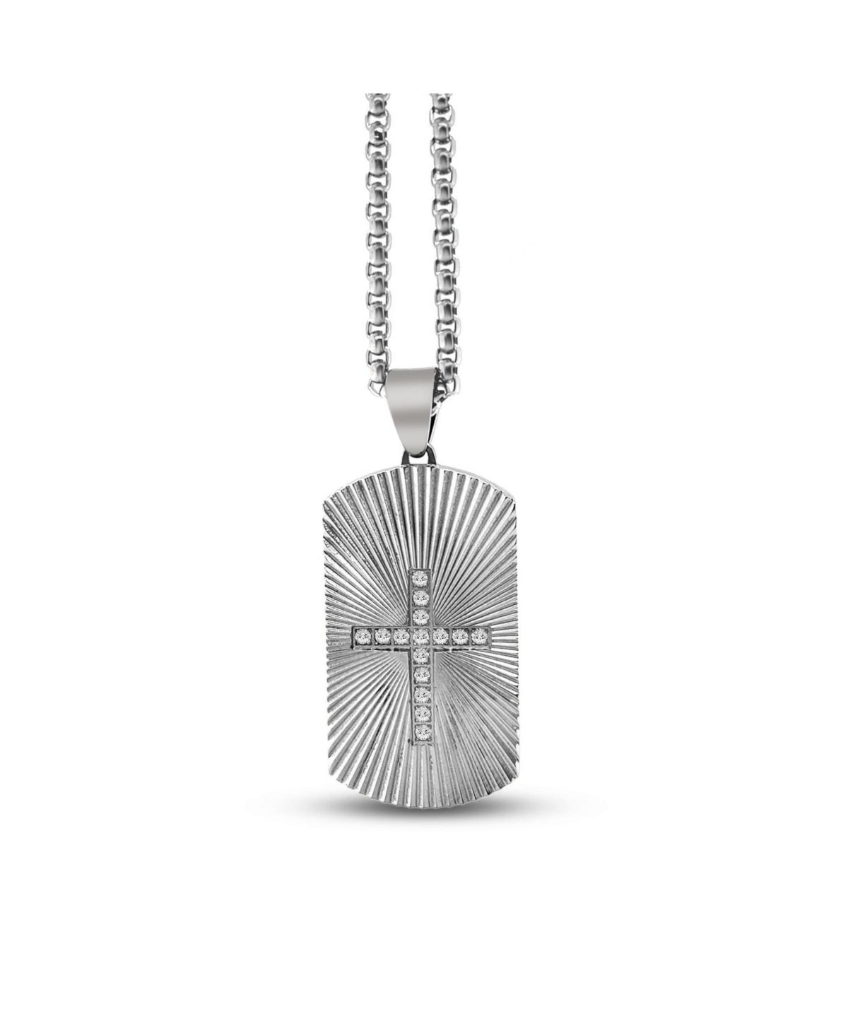 Raylur Cross Dog Tag Necklace - Yellow gold