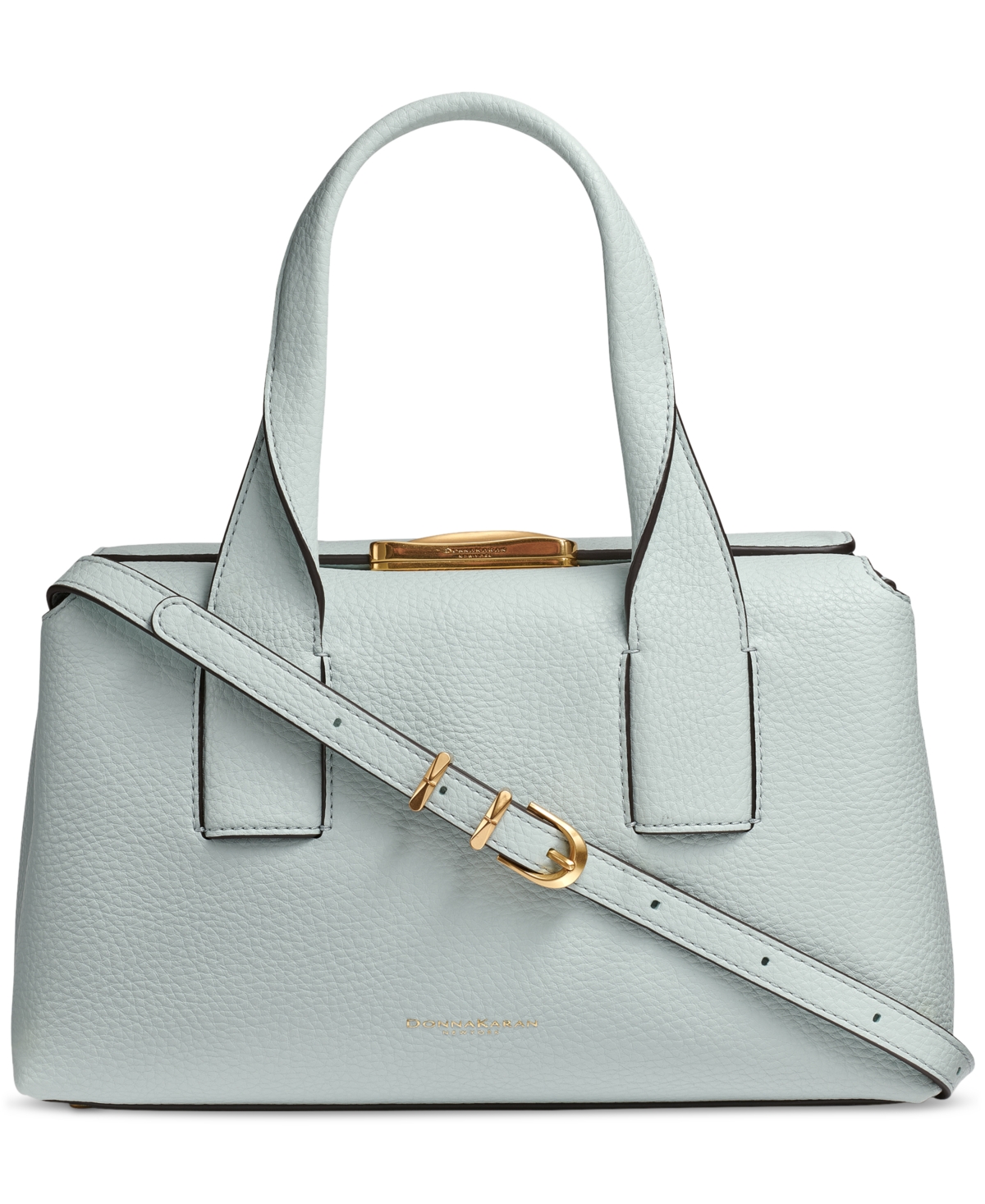 Amagansett Soft-Rolled Leather Satchel with Sculpted Magnet Closure - Black/gold
