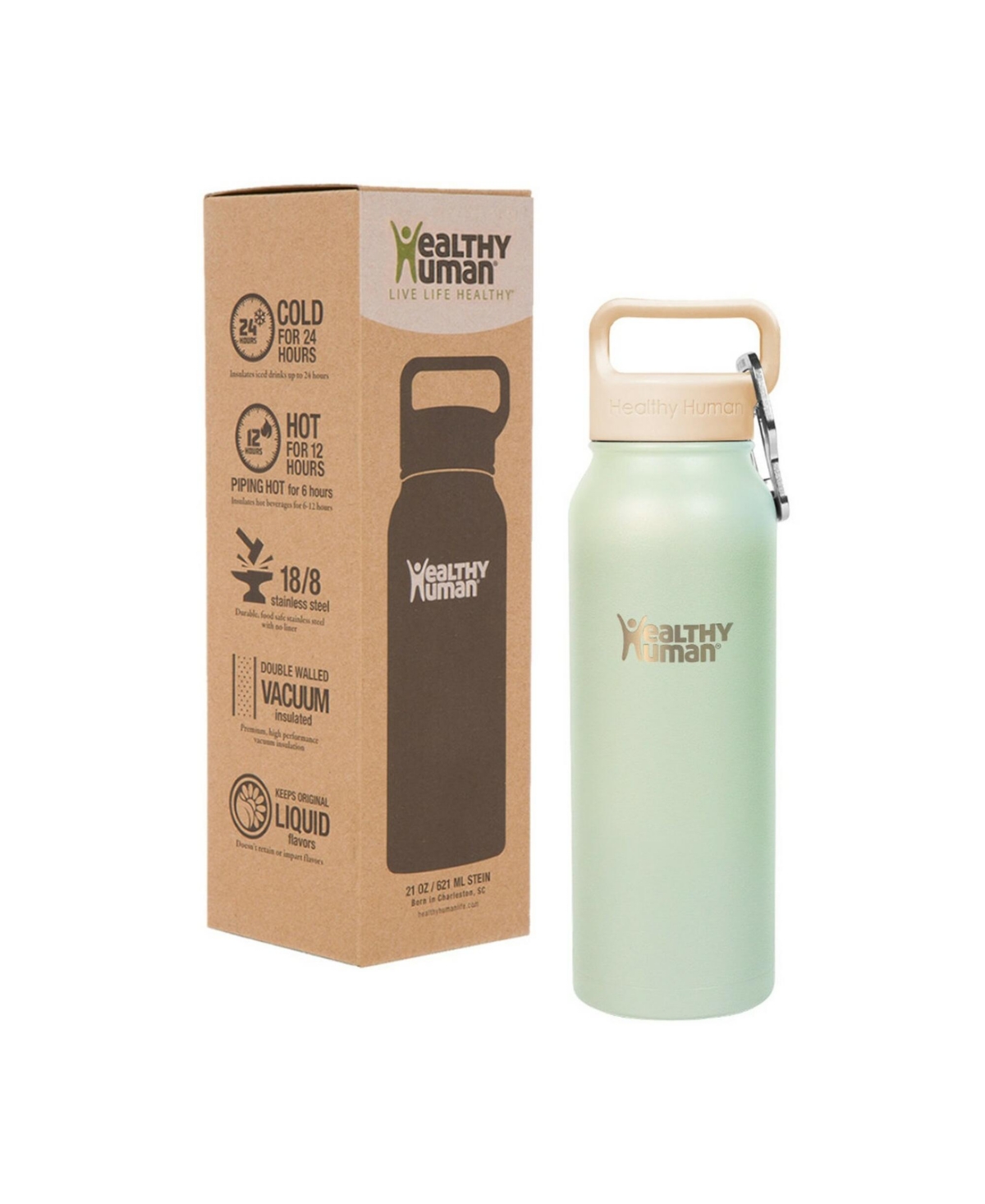 Stainless Steel Bottle: 21oz