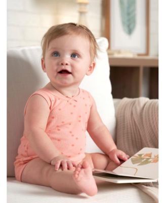 Baby Girls Sleeveless Flowers Onesies, 5-Pack