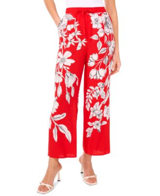 Sam & Jess - Women's Printed Wide-Leg Pull-On Pants