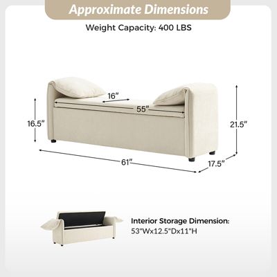 Alberto Modern Storage Bench with Ample Storage Space