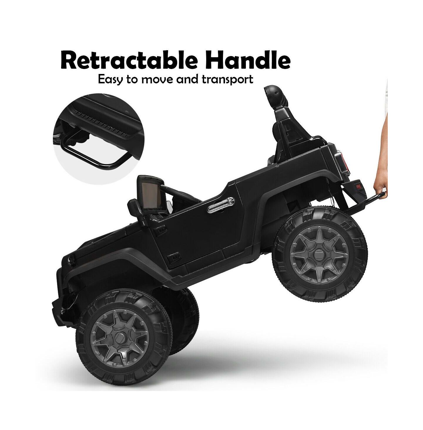 Детская игрушка Mecale 12V Kids Ride-On Truck with Remote Control and LED Lights, Ages 3-7, цвет: Чёрный — фото 3