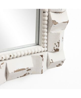 Distressed White Arch Rectangle 36-Inch Tall Wall Mirror, Accent and Vanity