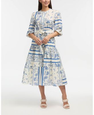 Women's Patchwork Printed Maxi Dress