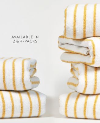 Cabana Stripe Cotton Beach Towels Set,  30" x 70"