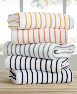 Cabana Stripe Cotton Beach Towels Set,  30" x 70"