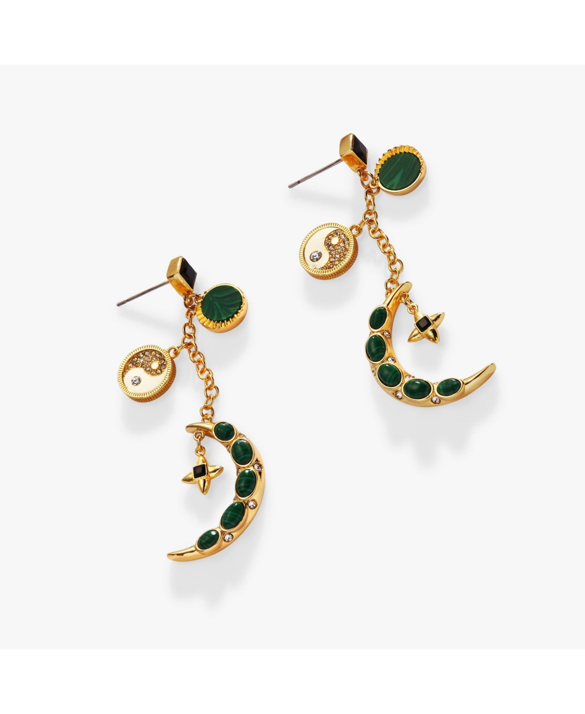 Malachite Fashion Statement Earring - Dark green