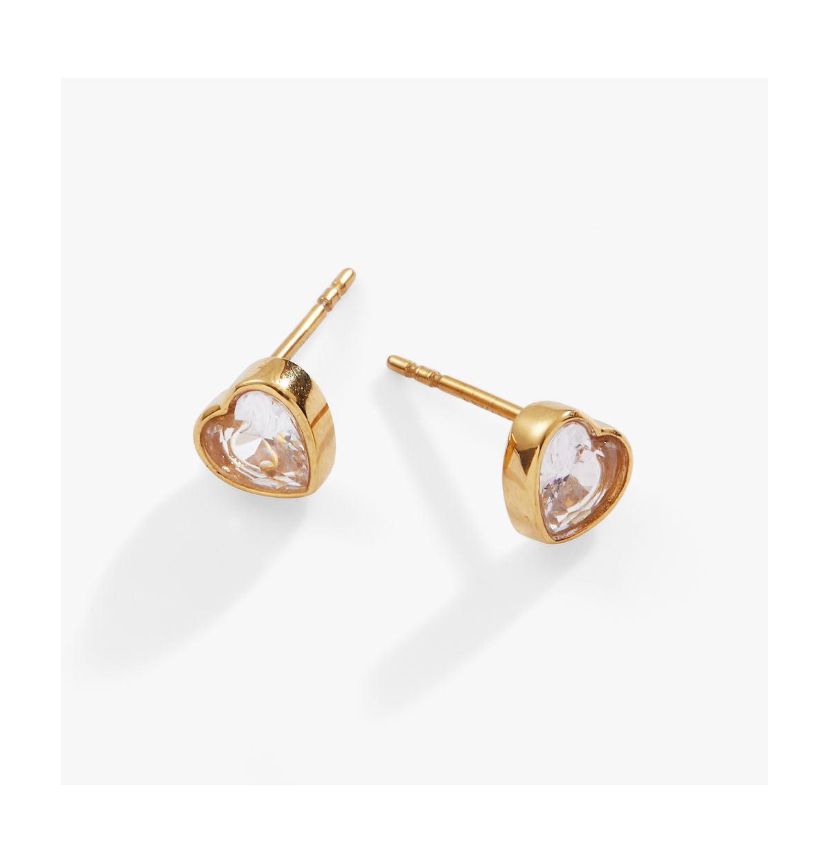 Crystal Heart Mini Stud Earrings