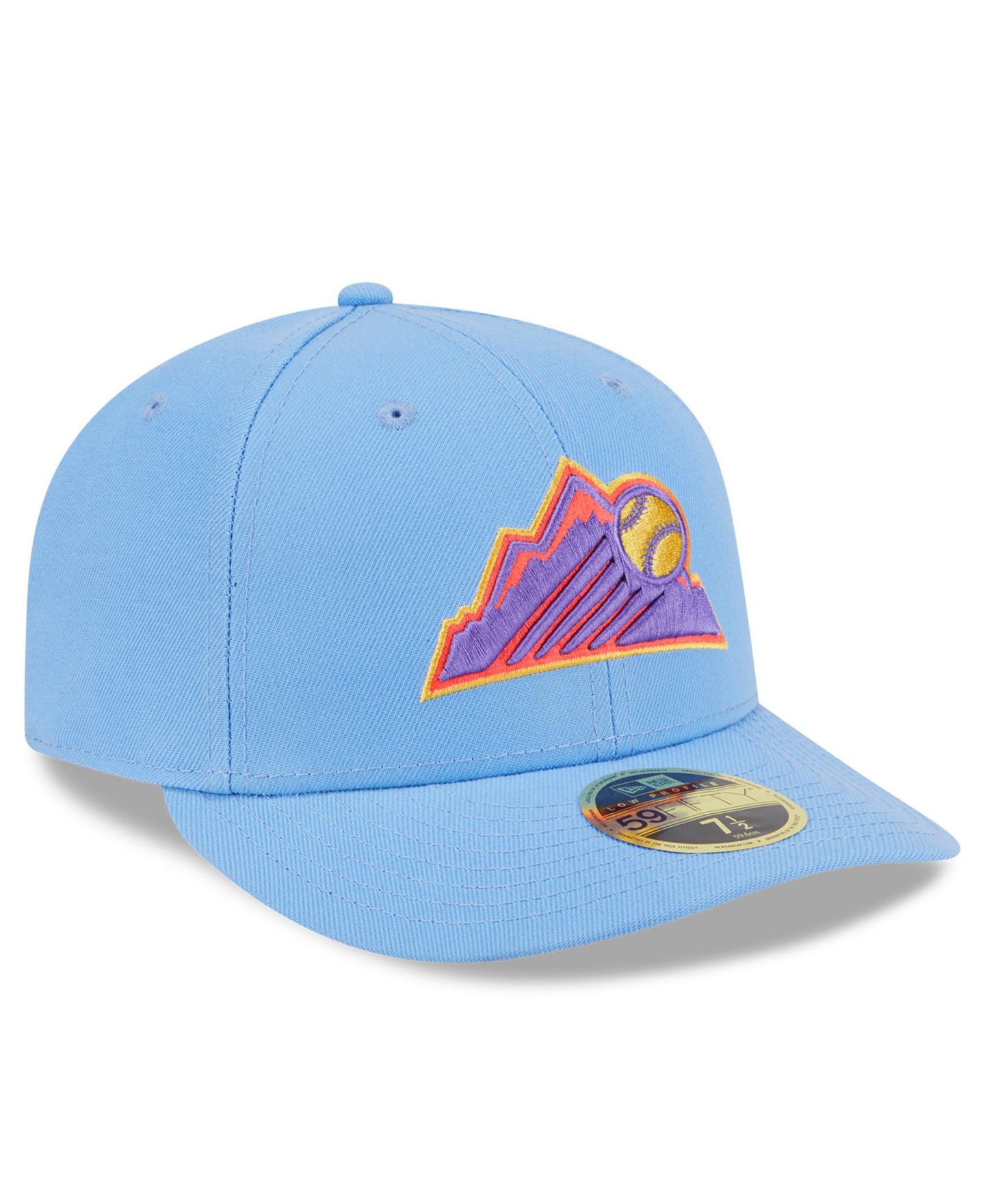 Мужская кепка New Era Light Blue Colorado Rockies 2025 City Connect Low Profile 59FIFTY Fitted Hat — фото 3