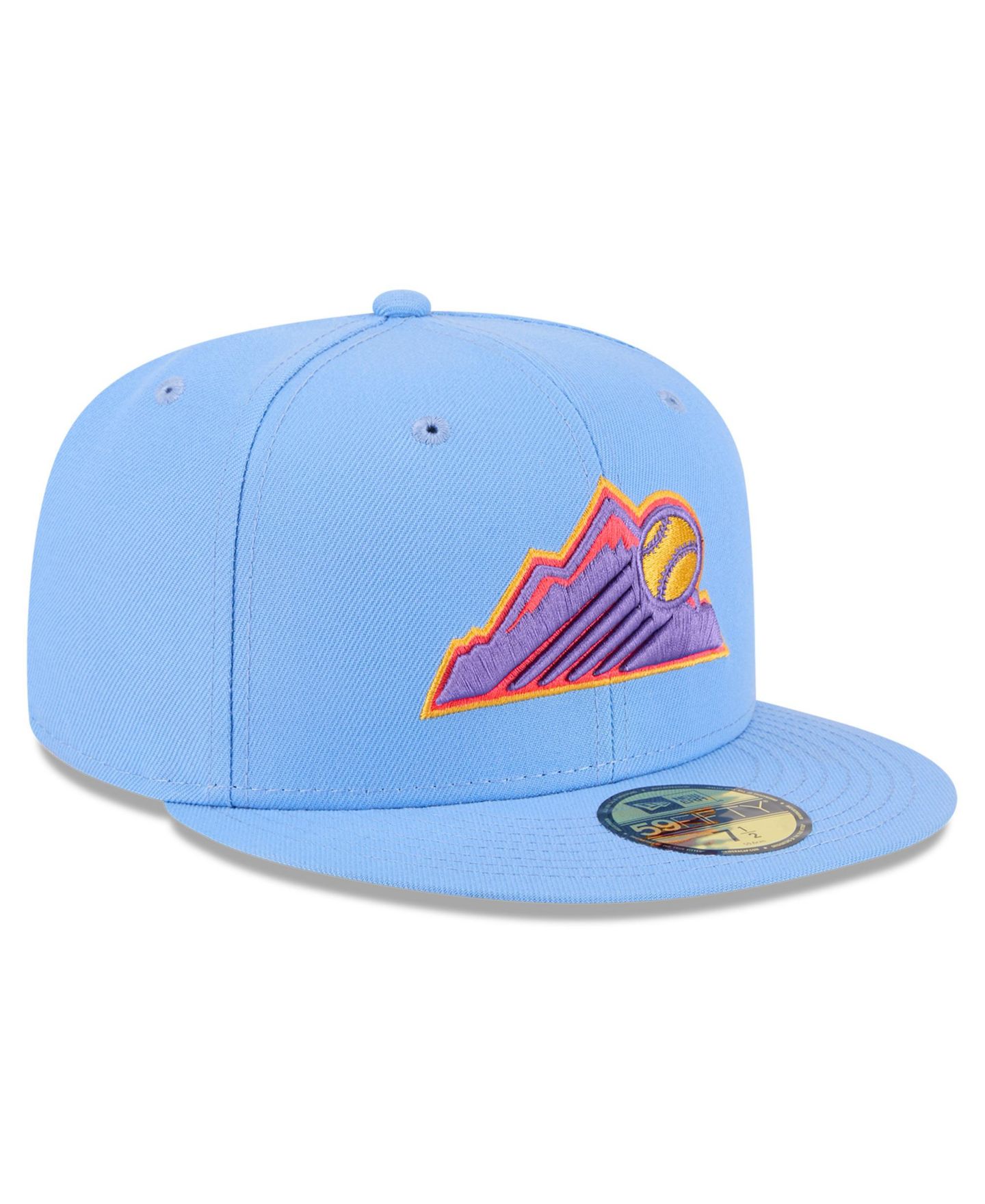 Мужская кепка New Era Light Blue Colorado Rockies 2025 City Connect 59FIFTY Fitted Hat — фото 3