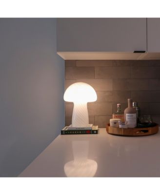 Mushroom Frosted Glass LED Table Lamp Bundle (13")