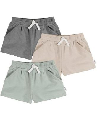 Baby Girls Knit Shorts, 3-Pack
