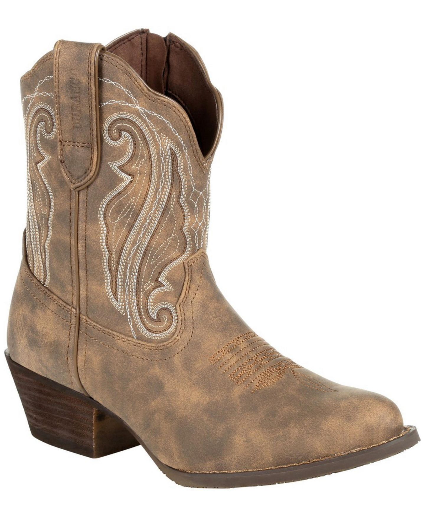 Женские ботинки Durango Crush by Distressed Shortie Western Boot, цвет: Driftwood — фото 1