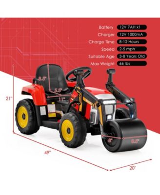 12V Kids Ride on Road Roller with 2.4G Remote Control