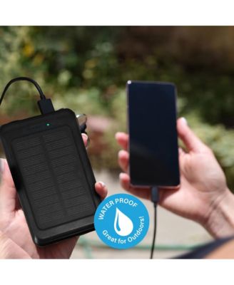 5,000mAh Solar Powered Magsafe Wireless Charging Multi-Port Power bank with Built-In Flash Light
