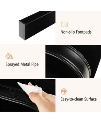 2 PCS Patio Rocking Chair with Cushion Heavy-Duty Metal Frame Smooth Glider Outdoor