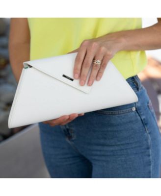 White Purse Leather Clutch Bag Crossbody Evening Purse Unique Women's Handbag