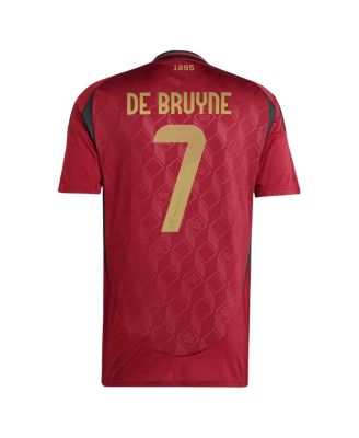 Men's Kevin De Bruyne Burgundy Belgium National Team 2024 Home Replica Player Jersey