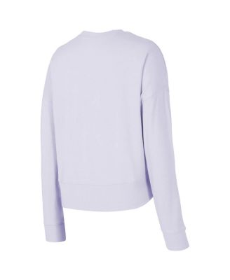 Women's Light Purple Clemson Tigers Elevation Tri-Blend Long Sleeve Top and Shorts Set