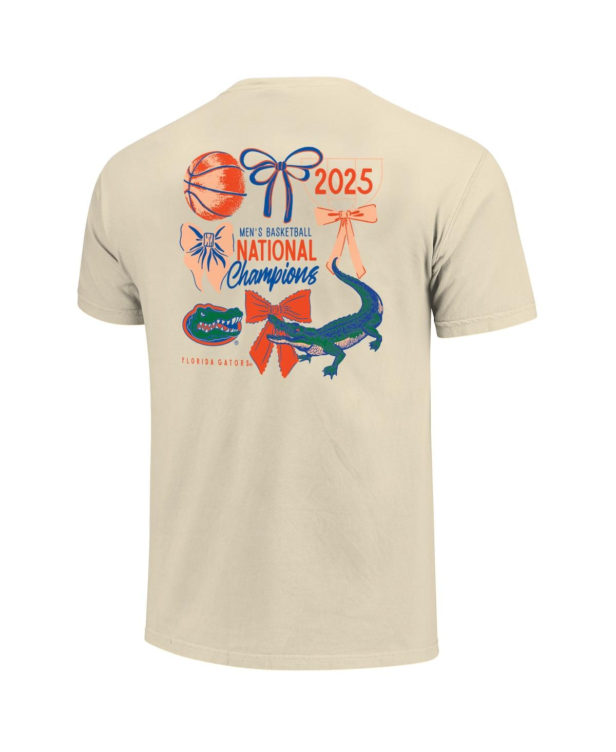 Image One Women's Natural Florida Gators 2025 Ncaa Men's Basketball National Champions Comfort Colors T-shirt