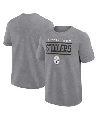 Fanatics - Men's Heather Gray Pittsburgh Steelers Big Tall Top Notch T-Shirt