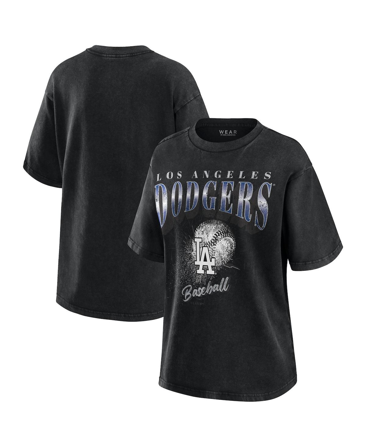 Women's Charcoal Los Angeles Dodgers Boyfriend T-Shirt - Charcoal
