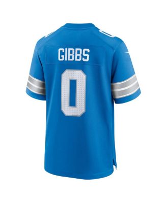 Men's Jahmyr Gibbs Blue Detroit Lions Game Player Jersey