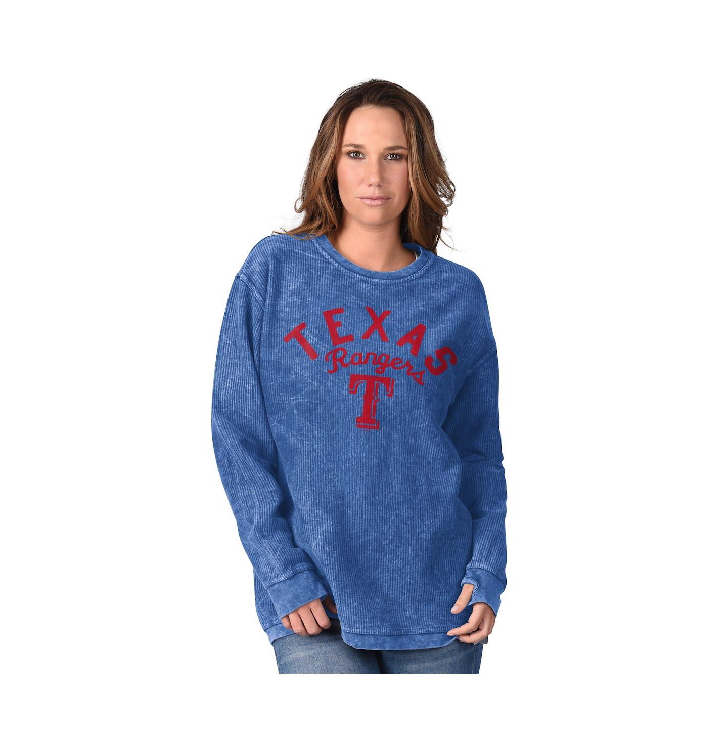 Женская толстовка G-III 4Her by Carl Banks Royal Texas Rangers Comfy Cord Pullover — фото 1
