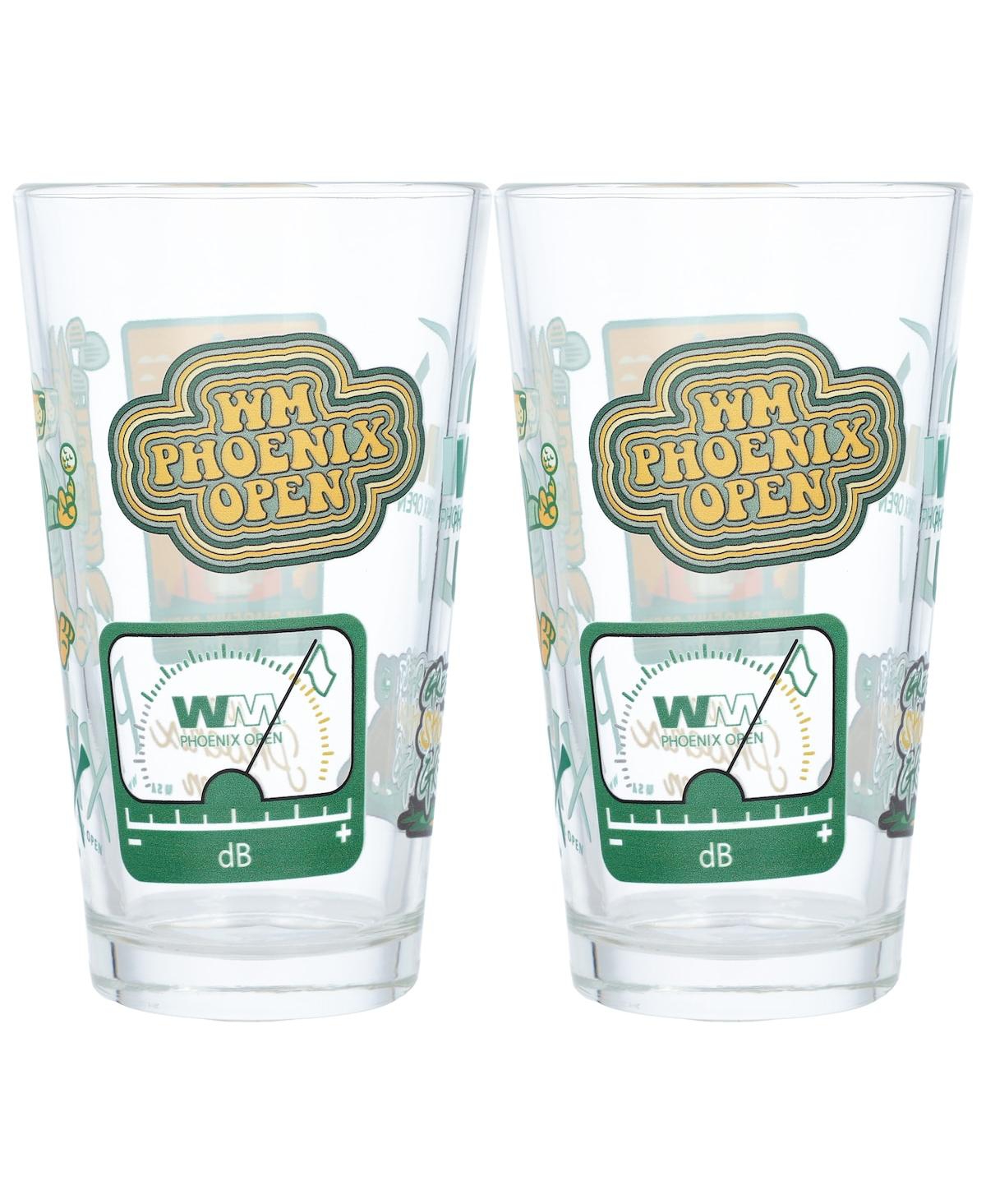 Atlantic Group Distribution 2025 Wm Phoenix Open Scatter Print Pint Glasses, Set Of 2