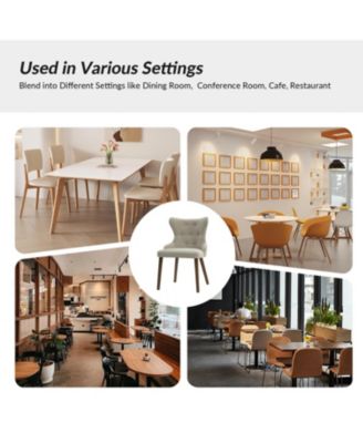 Set of 2 polyester Pedro Mid-Century Modern Waterproof Button-Tufted Dining Chair