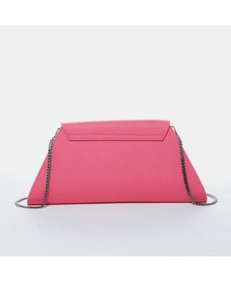 Hot Pink Purse Leather Clutch Bag Crossbody Evening Purse Unique Women's Handbag