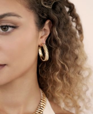 Large Metal Moderna Hoops