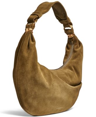 Gabardine Suede Shoulder Bag