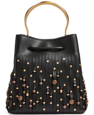 Lawrence Beaded Laser-cut Bucket Bag