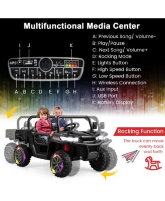 2-Seater Kids Ride On Dump Truck with Dump Bed and Shovel