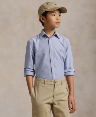 8-20 Boys' Embroidered Pony Logo Cotton Oxford Shirt